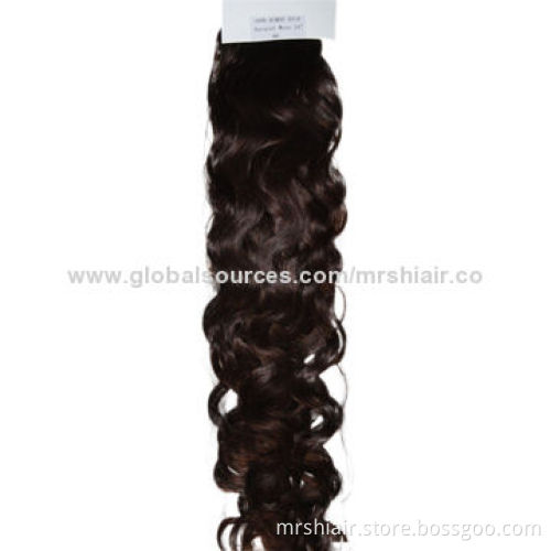 24-inch Color 6# Natural Wave Indian Remy Hair Weaving